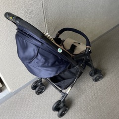 美品 コンビ ベビーカー メチャカル ハンディオート4キャス エッグショックの画像