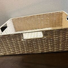 【0円】IKEA ニトリ　収納　ワイヤー　バスケット　ラタン　かご　5点セットの画像
