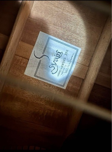 S.yairi なで肩のパーラートップ 単板ハードケース付、肩紐付き