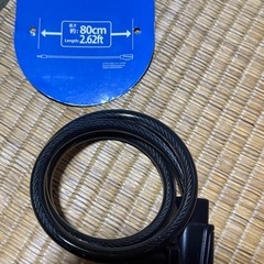 自転車　ワイヤーロック（80cm、鍵式）の画像