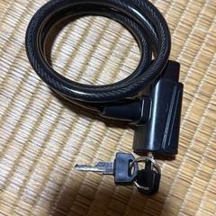 自転車　ワイヤーロック（80cm、鍵式）の画像