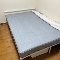 ベッド＋マットレスセット　1.4m 硬めの画像