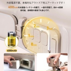 新品 エアーベッド 電動エアーマット 自動膨張/収縮　耐荷重300kg　防災　ダブルの画像