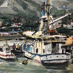 色紙絵 藤崎實　須磨の浦の画像