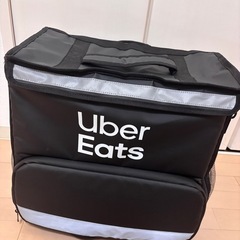 ウーバーイーツロゴ入り配達バッグ（ブラック）の画像