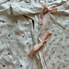 女の子 かわいい柄の肌着🌸🐰💗 50~70センチ 9点セット 長袖 秋冬服の画像