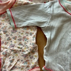 女の子 かわいい柄の肌着🌸🐰💗 50~70センチ 9点セット 長袖 秋冬服の画像