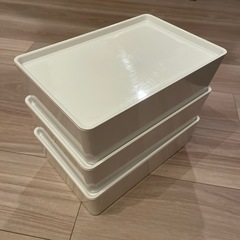 積み重ね可能◎IKEA ホワイト 収納ボックス 3setの画像