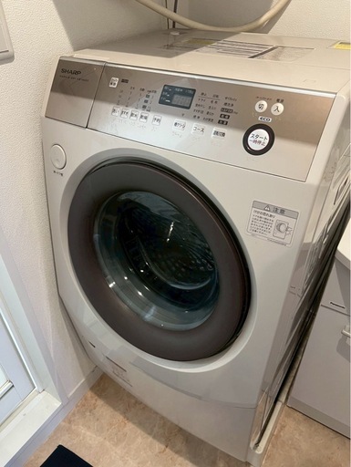 ちょ様‼️8/2‼️SHARP 9.0kg 2015年製 ドラム式洗濯機‼️美品‼️ES-V600-NR