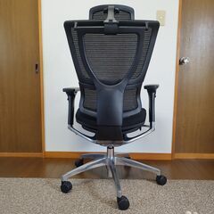 【美品】Ergohuman Fit エルゴヒューマン フィット 3Dファブリックメッシュ ブラック モールドクッション オフィスチェア ゲーミングチェア デスクチェア ヘッドレスト有の画像