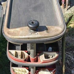 逗子 Caddy キャディ ツールワゴン ビンテージ 工具箱 ツールボックス　古い 当時物 工具 入れ 移動式 4段 ツール カート ワゴン キャディ キャビネット ガレージ BOX Z1 Z2 四段の画像