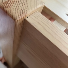 【取引中】無印パイン材ベッド(旧タイプ)フレームのみの画像
