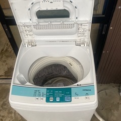 🌈福岡市内配送設置無料✨🌈日立 5.0kg 全自動洗濯機　ピュアホワイトHITACHI NW-5SR-Wの画像