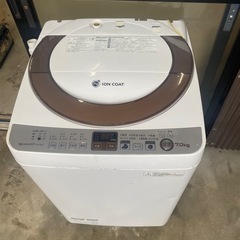 🌈福岡市内配送設置無料✨🌈全自動電気 洗濯機 シャープ SHARP ES-A70E9-N 7kgの画像