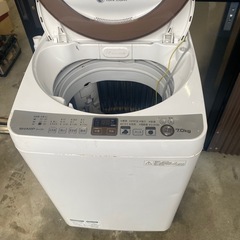 🌈福岡市内配送設置無料✨🌈全自動電気 洗濯機 シャープ SHARP ES-A70E9-N 7kgの画像