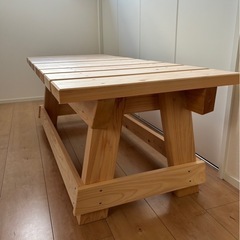 国産 ひのき ベンチ  無垢材の画像