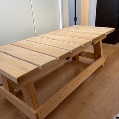 国産 ひのき ベンチ  無垢材の画像