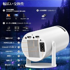 新品: プロジェクター 家庭用【270°回転・4K対応・最新登場！ PSE認証済み】の画像