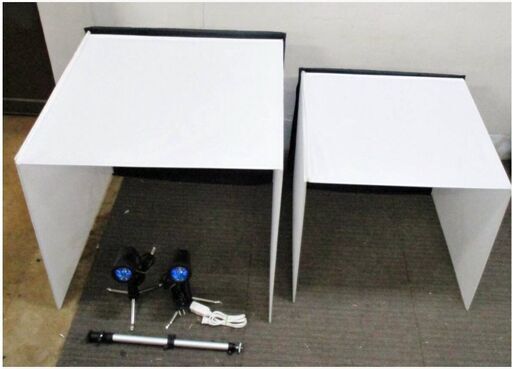 DECOJA GROUP　撮影ボックス　セット　50×3　60×3　スポットライト×2　1脚スタンド　延長コード　撮影キット　撮影ブース　簡易スタジオ