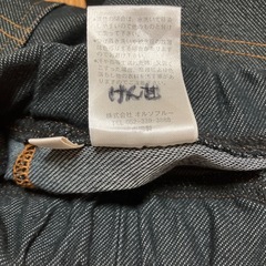 デニム調ハーフパンツ 100の画像