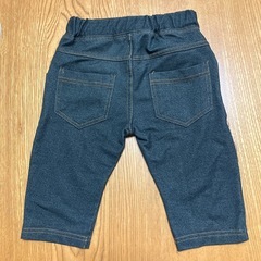 デニム調ハーフパンツ 100の画像