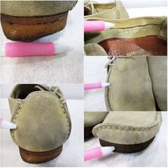 クラークス　ワラビー　スウェード　ローカットスニーカー　ブーツ　UK7　USA7 1/2　メンズ　シューズ　ファッション　Clarksの画像