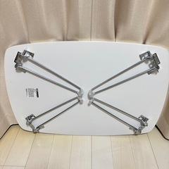 折りたたみ式ローテーブル　白の画像