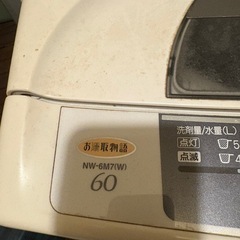 GY0724 日立 縦型洗濯機 お湯取物語NW-6M7(W)の画像