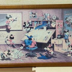 ディズニー ミッキーマウスのジグソーパズル額入りの画像