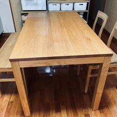 無印良品　muji 木製テーブル　オーク材の画像