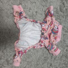 犬服　総柄ロンパースの画像