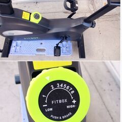 FITBOX　LITE フィットボックスライト第3世代 スピンバイク　FBX-001B-01　動作良好　サドルカバー付　コンパクト　フィットネスの画像