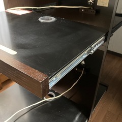 ☆ アクタス　食器棚 キッチンボード ブラックガラス扉付き ☆　の画像