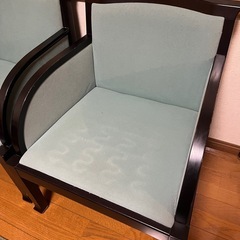 0円。高級家具メーカーMORISHIGE(モリシゲ)のリビングチェア＆テーブル大小5点セットの画像