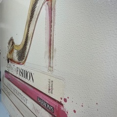 Oliver Gal（オリバーガル）の「Fashion and Glam Gold Shoe and Fashion Books Shoes」の画像