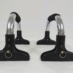 トレーニング器具 プッシュアップバー 高さ3段階調整可 腕立て伏せ 幅16cm×奥行32.5cm×高さ21～25cm の画像