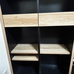 【緊急値下げ！】ホームズ 木目調 本棚 書棚 90FB 引出 NAの画像