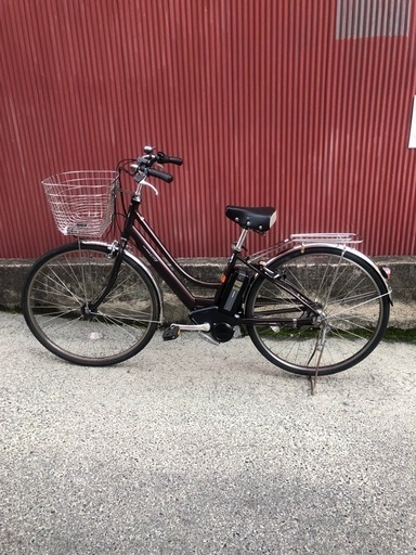 電動アシスト自転車 ブラウン シティタイプ 京都発】京の楽チャリ 電動アシスト自転車 YAMAHA 27インチ 茶色 Lシティ