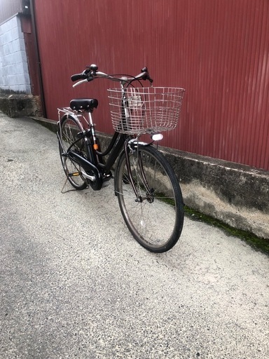 京都発】京の楽チャリ 電動アシスト自転車 YAMAHA 27インチ 茶色 Lシティ