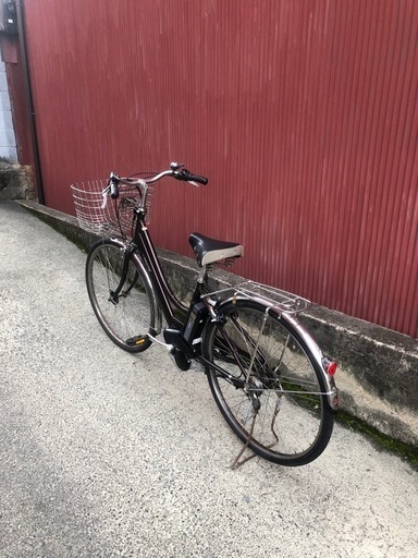 京都発】京の楽チャリ 電動アシスト自転車 YAMAHA 27インチ 茶色 Lシティ