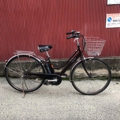 【京都発】京の楽チャリ　電動アシスト自転車　YAMAHA 27インチ　茶色　Lシティの画像
