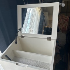 コスメワゴン移動式ミラードレッサー引出し莫大収納鏡台ミニ机にもの画像