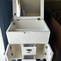 コスメワゴン移動式ミラードレッサー引出し莫大収納鏡台ミニ机にもの画像
