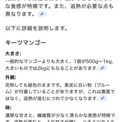 キーツマンゴー(無農薬)の画像