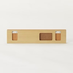 【在庫3】無印良品の壁に付けられる家具3連ハンガー 44cm オーク材合板 インテリア 半額以下の画像