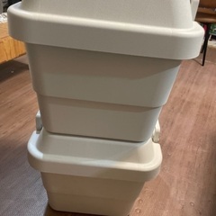 【お譲り先決定】無印　頑丈収納ボックス　大小4個セットの画像
