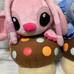 スティッチ&エンジェル　ぬいぐるみ キノコ　タグ付きの画像