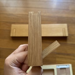 【在庫3】無印良品の壁に付けられる家具3連ハンガー 44cm オーク材合板 インテリア 半額以下の画像