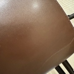 ハイチェア シャム 折り畳みイス おしゃれニトリ　ハイチェア ブラウンの画像