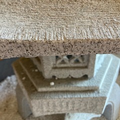 石燈籠と砂利　雪見灯籠　1尺5寸の画像